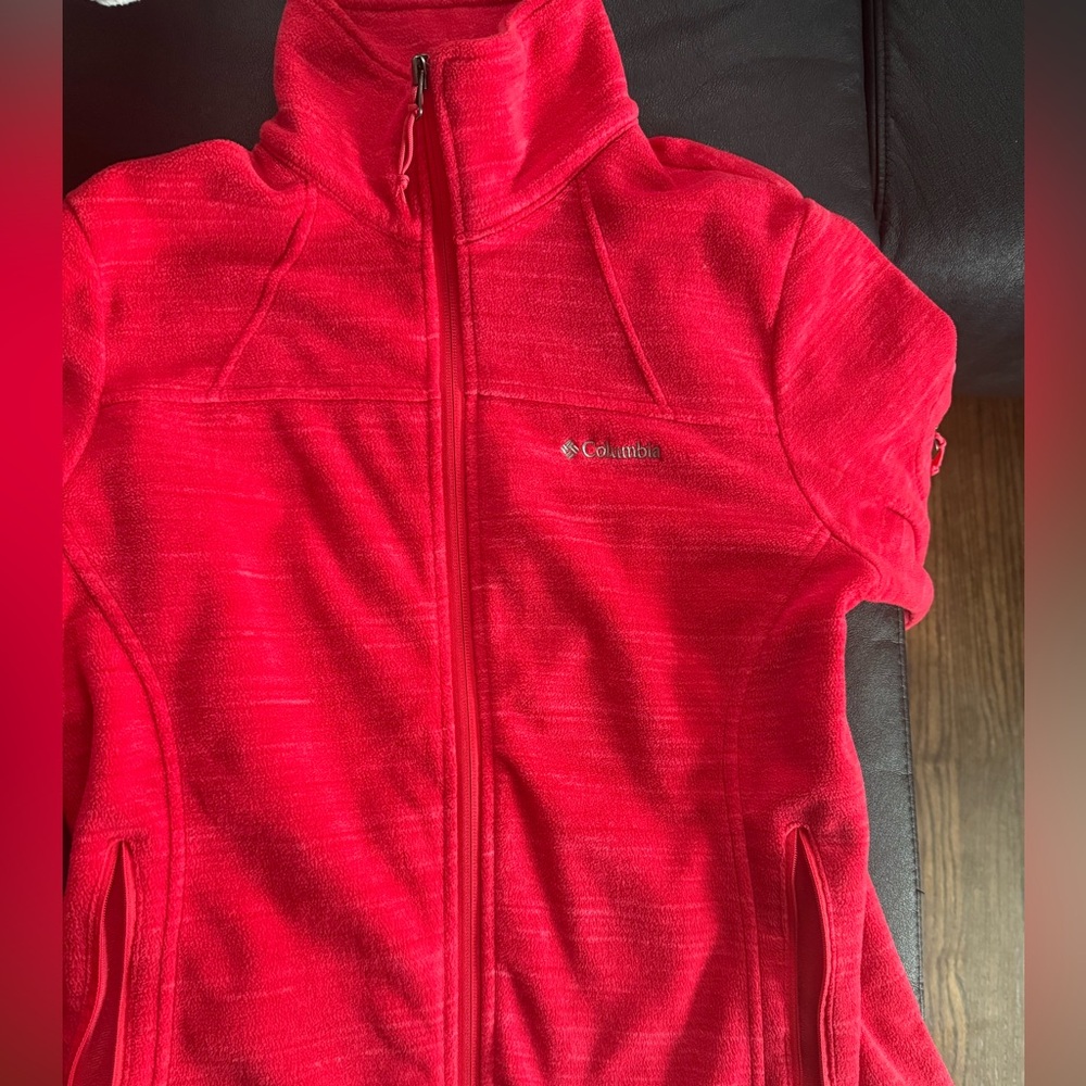 Columbia Bright Red Fleece Jacket